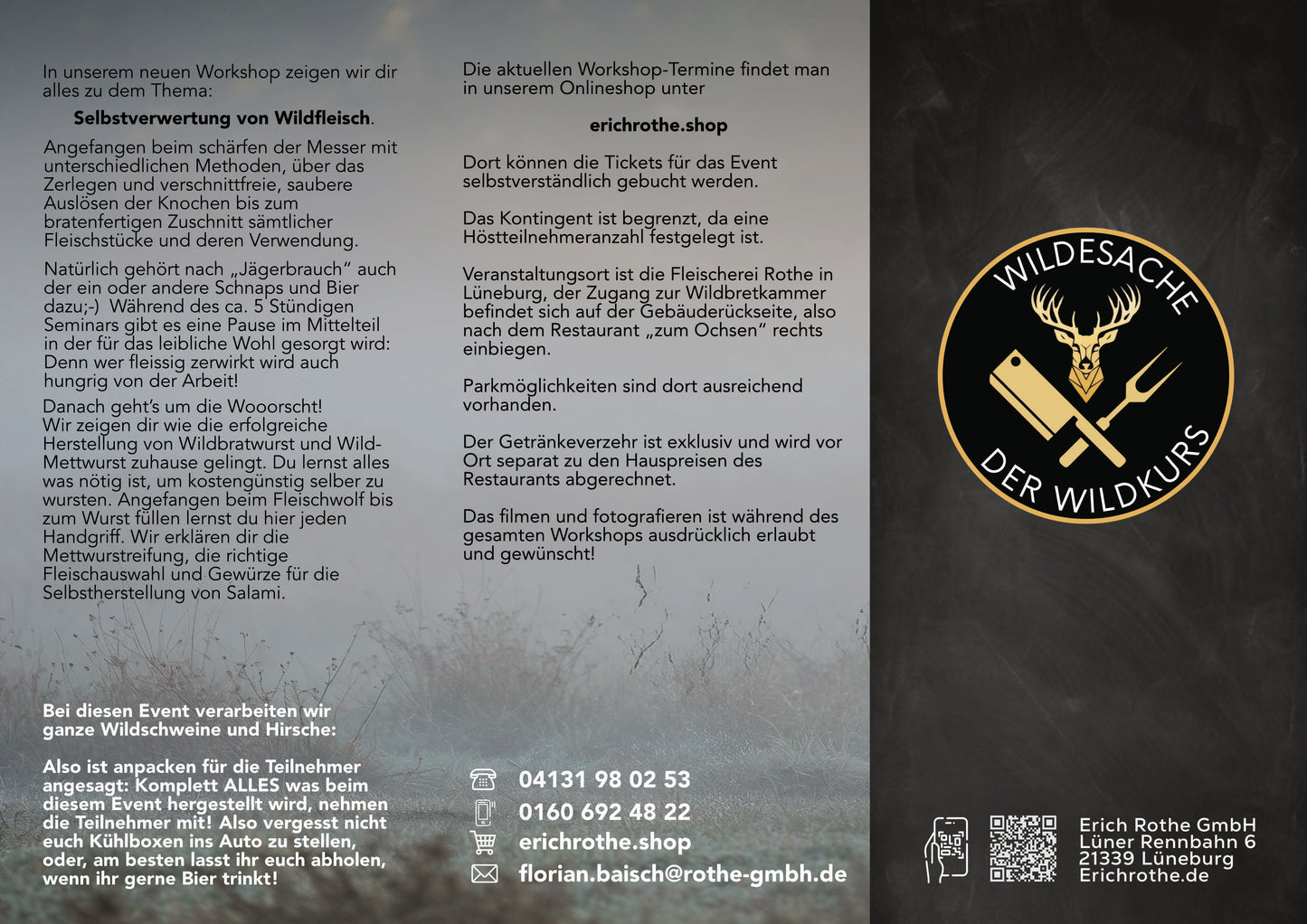 Wilde Sache! Der Wild(e) Zerlegekurs mit Wurstmachen