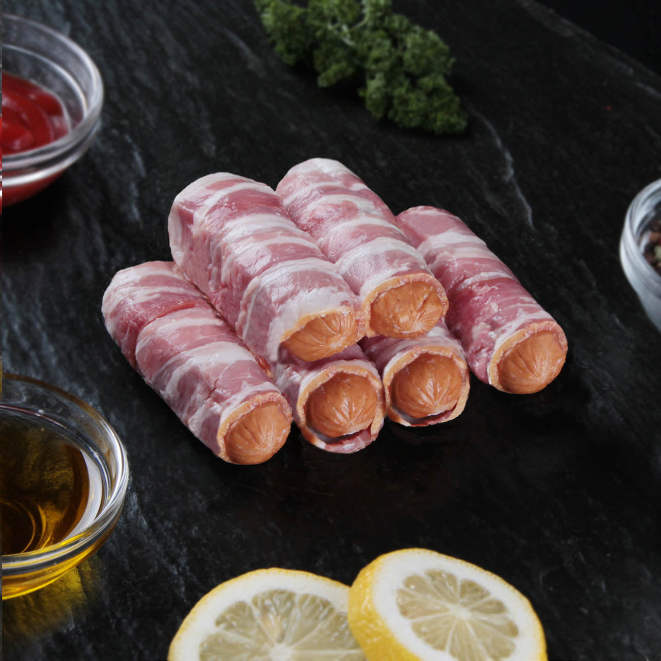 Käse Beisser im Speckmantel